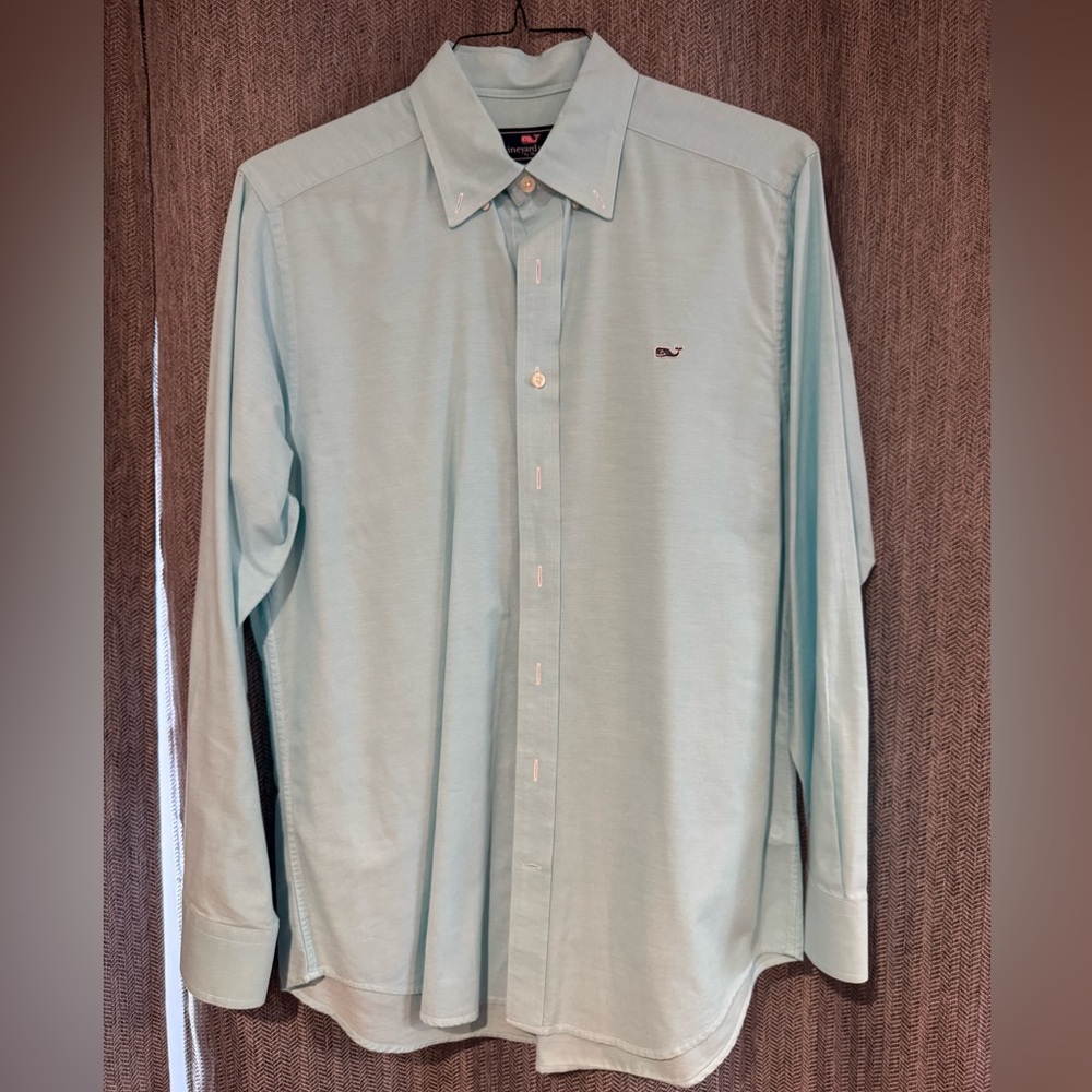 Vineyard Vines Light Blue Whale Logo Shirt